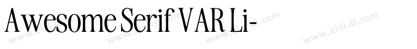 Awesome Serif VAR Li字体转换